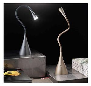 SNAKE LAMPADA DA TAVOLO ORO O GRIGIA LED 4W LUCE 3000K CON BRACCIO FLESSIBILE MODERNA