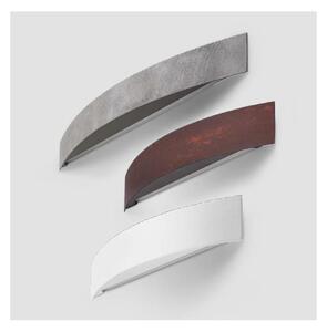 CURVE' LAMPADA DA PARETE 2 MISURE GRIGIA, BIANCO O CORTEN LED INTEGRATO LUCE 3000K LUCE SOPRA SOTTO