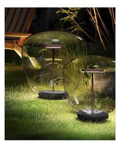 ROLLING SKY LAMPADA DA GIARDINO CON SFERA TRASPARENTE CM IP65 LED 22W LUCE 2700K-3000K NERA O MARRONE MADE IN ITALY