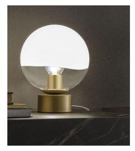 BERRY LAMPADA DA TAVOLO CON SFERA D20 CM METALLO CROMO O ORO LAMPADINA ATTACCO E27 DESIGN MODERNO