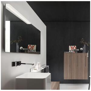 ERMES LAMPADA CON AGGANCIO A SPECCHIO CM 120-CM90-CM60 LED LUCE 3000K O 4000K IP44 IN ALLUMINIO CROMO