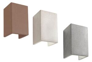 PETRA APPLIQUE RETTANGOLARE IN CEMENTO 3 COLORI IP54 LED 12W LUCE 2700K-3000K FLUSSO REGOLABILE DA ESTERNO