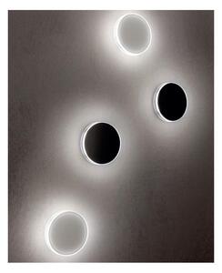 DISCUS APPLIQUE ROTONDA DA ESTERNO IP65 BIANCA O NERA LED 12W LUCE 3000K D24 CM DESIGN MODERNO