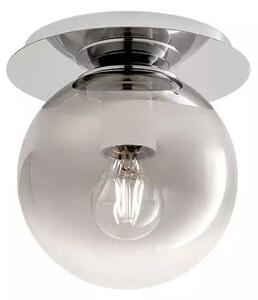 BERRY PLAFONIERA SFERICA D20 CM METALLO CROMO LAMPADINA ATTACCO E27 DESIGN MODERNO