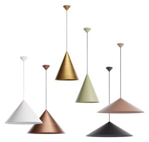 KONOS SOSPENSIONE SINGOLA ALLUMINIO 6 COLORI IN 3 MISURE LAMPADINA ATTACCO E27 DESIGN MODERNO