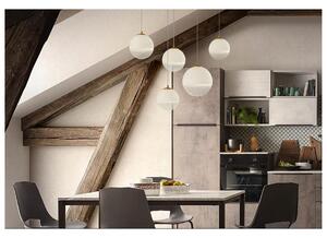 BERRY SOSPENSIONE A SFERA IN 3 MISURE METALLO CROMO O ORO LAMPADINA ATTACCO E27 DESIGN MODERNO