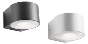LOG APPLIQUE DA ESTERNO D10 CM BIEMISSIONE IP65 LED 12W LUCE 3000K ALLUMINIO BIANCO O ANTRACITE MODERNA