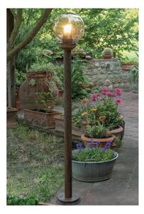 LAMPIONE DA GIARDINO 2 MISURE IN OTTONE INVECCHIATO CON SFERA FUME IP44 MADE IN ITALY DELLA IMAS