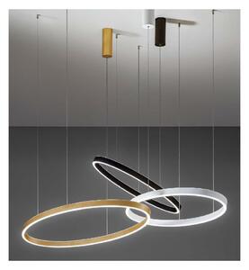 CRISEIDE SOSPENSIONE OVALE IN 2 MISURE LED INTEGRATO LUCE 3000K ALLUMINIO 3 COLORI MODERNA