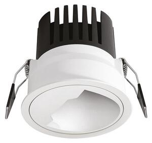 FARETTO ROTONDO D8 CM INCASSO LED ASIMMETRICO 15W LUCE 3000K ALLUMINIO BIANCO DESIGN MODERNO