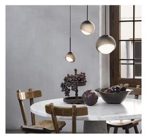 SOSPENSIONE SINGOLA A SFERA 3 MISURE IN METALLO NERO E OTTONE LAMPADINA ATTACCO E27 DESIGN MODERNO