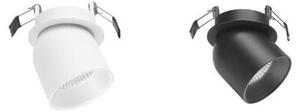 FARETTO DA INCASSO ORIENTABILE LED 9W LUCE 3000K ALLUMINIO NERO E BIANCO DESIGN MODERNO
