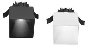 FARETTO DA INCASSO QUADRATO IP54 D7 CM LED 9W LUCE 3000K ALLUMINIO NERO E BIANCO DESIGN MODERNO