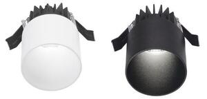 FARETTO DA INCASSO ROTONDO IP54 D7 CM LED 9W LUCE 3000K ALLUMINIO NERO E BIANCO DESIGN MODERNO