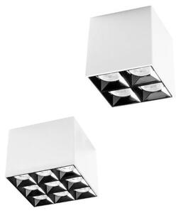 PLAFONIERA QUADRATA LED 15W-36W LUCE 3000K-4000K IN 2 MISURE ALLUMINIO BIANCO DESIGN MODERNO