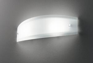 ALI LAMPADA DA PARETE IN VETRO BIANCO ACIDATO LARGHEZZA 45 CM LAMPADINE 2XE27 DESIGN MODERNO