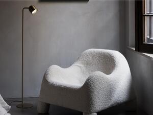 PIANTANA MODERNA BIANCA, NERA E OTTONE DIFFUSORE ORIENTABILE ALTEZZA 120 CM LAMPADINA GX53 INCLUSA