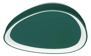 TRIS PLAFONIERA OVALE L65 CM CON LED INTEGRATO 48W LUCE CCT 3000K-4000K IN METALLO 21 FINITURE COLORE