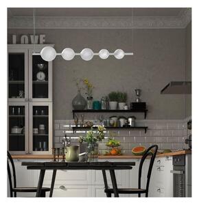 STICK SOSPENSIONE LINEARE LED 50W BIANCA O NERA DIFFUSORI IN VETRO EFFETTO ALABASTRO LUCE 3000K DIMMERABILE