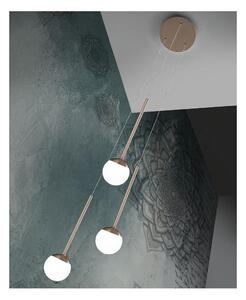 LOLLYPOP SOSPENSIONE ROTONDA 3 LUCI LED 21W CCT 3000K-4000K D30 CM IN METALLO 3 COLORI MODERNA