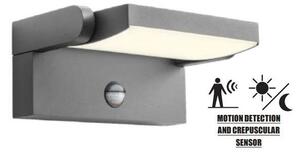 FLIP APPLIQUE ORIENTABILE CON SENSORE DI MOVIMENTO E CREPUSCOLARE IP54 3 COLORI LED 20W LUCE 3000K