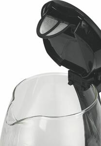 Bollitore scalda acqua elettrico caraffa in vetro e acciaio 1,7 litri 1800W Boiled