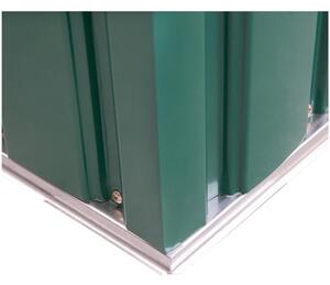 Casetta box deposito porta attrezzi in lamiera cm 213x127 verde con 2 porte scorrevoli