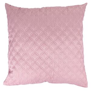 Cuscino quadrato 52x52 cm in tessuto effetto trapuntato da interno - Pink
