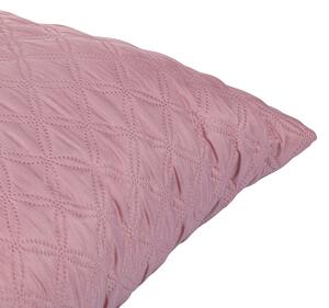 Cuscino quadrato 52x52 cm in tessuto effetto trapuntato da interno - Pink
