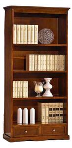 MOBILI 2G - LIBRERIA LEGNO TINTA NOCE ARTE POVERA 88X38X188