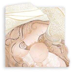 Cartapietra Capezzale maternità quadrato con bassorilievo dipinto a mano retro in legno Bacio Cartapietra Toni Caldi Capezzali con Maternità,Capezzali Moderni