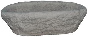Fioriera mortaio Pietra antica Grigio 38x22xH12cm Decogarden
