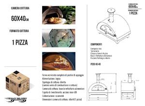 Forno a legna per pizze a cottura diretta su pietra Bella Napoli Piccirillo