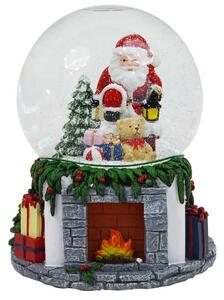 Ampolla Natalizia con Babbo Natale 14,5x13,5x17,5 cm con Effetto Neve in Movimento