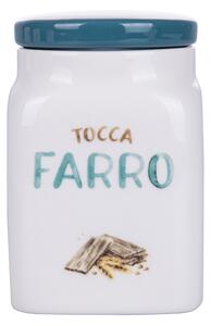 Barattolo Farro 9,5x9,5x14,5 cm in New Bone China VdE Tivoli 1996 Le Travisate Bianco