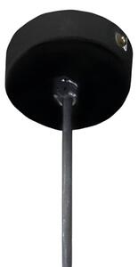 Lampadario Design Tubix nero in metallo, D. 8 cm, NOVECENTO