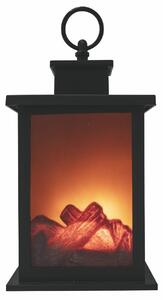 Lanterna decorativa effetto fiamma camino fuoco vivo 18.5cm Santa's House