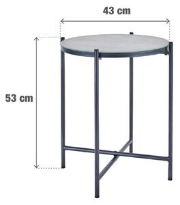 Tavolino da esterno Mobis NATERIAL con piano in vetro grigio / argento Ø 43 cm