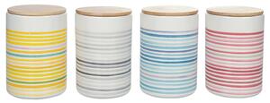 Set 4 Barattoli Ø10,5x16,5 cm 870 ml in Ceramica VdE Tivoli 1996 Masseria