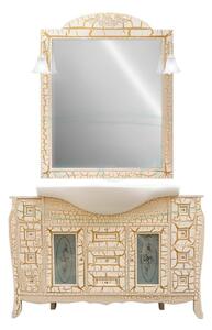 MOBILI 2G - MOBILE BAGNO COMPLETO LEGNO BAROCCO CRACKLE L.120 P.50