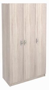 Armadio 90x45x170 cm 3 ante rovere sonoma