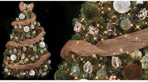 Nastro di Rete Decorativo per Albero di Natale Color Nocciola