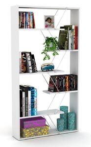 Libreria Tars bianca 84x24x157H cm
