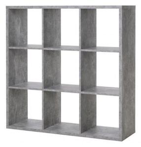 Libreria divisorio 107x33x107 cm beton grigio cemento