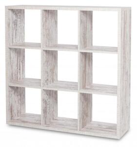 Libreria divisorio 107x33x107 cm bianco consumato