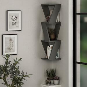 Libreria angolare 22x22x85 cm pensile Zena antracite