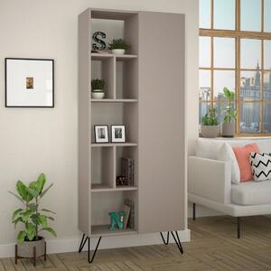 Libreria Jedda 80,6x191 cm tortora con anta