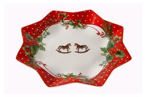 Piatto Natalizio Panettone in Ceramica "Jingle Bells" - Royal Family