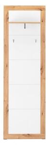 Pannello appendiabiti da ingresso 60x35x190 cm Wien 43 rovere bianco