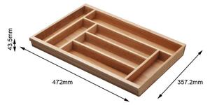 Porta posate Portaposate Faggio in legno marrone L 36.8 x P 47.2 x H 4.5 cm